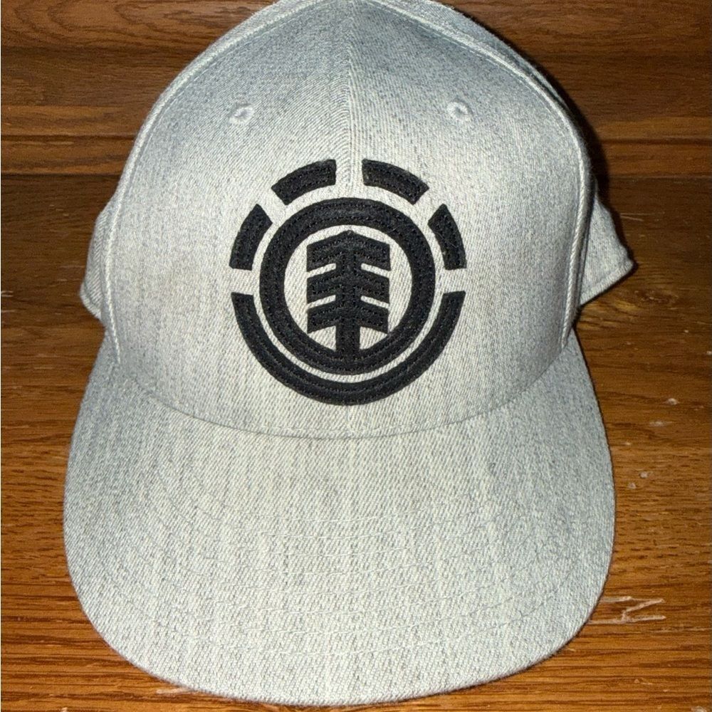 Element Fitted Gray Cap with Black Logo size 6 7/8”-7 1/4”